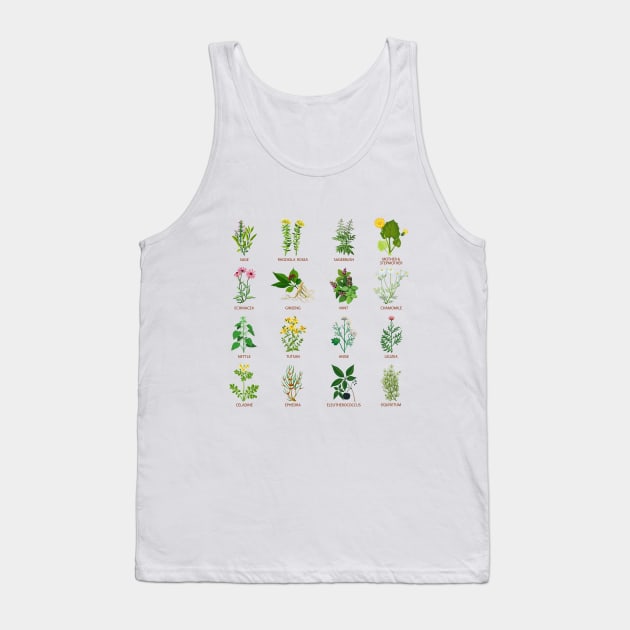 Wildflower Herbs Tank Top by iconicole